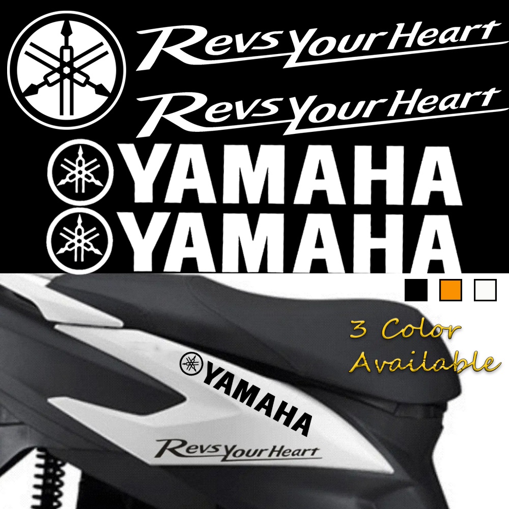 สติกเกอร์สะท้อนแสง ลาย Yamaha Revs Your Heart สําหรับติดตกแต่งกระจกหน้ารถจักรยานยนต์