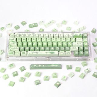 Spring Outing Keycaps Green XDA/Cherry Profile PBT Sublimation Key Cap ปุ่มกดคีย์บอร์ด XDA Cherry Profile PBT สีเขียว