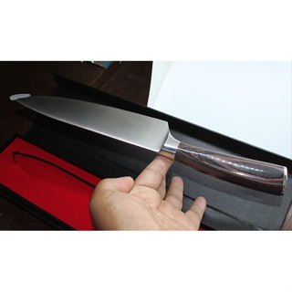 มีด wood handle 440c chef knife