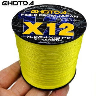 Ghotda สายเบ็ดตกปลา X12 PE 12 100 ม. 25lb~120LB 12 เส้น