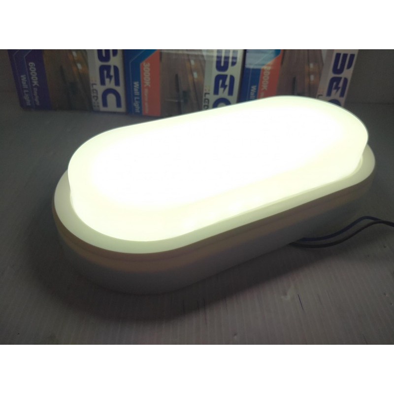 ให้ความสว่าง BEC โคมไฟติดผนังทรงวงรี LED 10W รุ่น POLAR-OV มี 2 สี