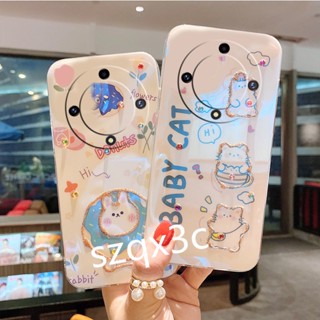 เคสโทรศัพท์ซิลิโคน แบบนิ่ม ลายการ์ตูนกระต่าย ป้องกันกล้อง สําหรับ Huawei P60 Nova 11 10 SE Pro Y90 Y70 Y61 Honor X8a X7a X9 X8 X6 70 5G 4G