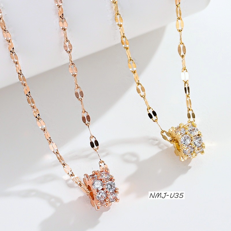 ออกแบบแฟชั่น NMJ U35 สร้อยคอเหล็กไทเทเนียม