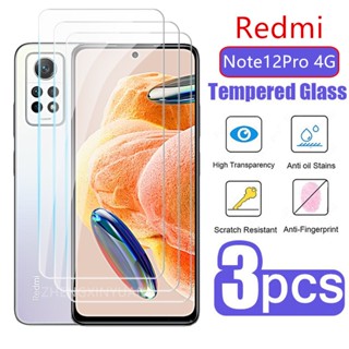 (ขายดี) ฟิล์มกระจกนิรภัยกันรอยหน้าจอ HD ใส สําหรับ Redmi Note12Pro 11PRO 12S 11S 4G Redmi Note 12Pro Note11pro Note12s 3 ชิ้น