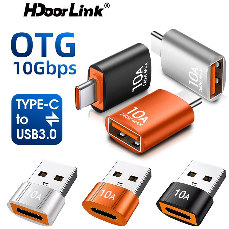 Hdoolink 10A OTG อะแดปเตอร์ Type-c ตัวเมีย เป็น USB 3.0 ตัวผู้ ตัวแปลง OTG เชื่อมต่อ ถ่ายโอนข้อมูล อ