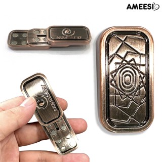 Ameesi EDC Fidget Toy ic พื้นผิวเรียบ สามชั้น ป้องกันการขัดถู ชุบไฟฟ้า บรรเทาความเบื่อหน่าย สเตนเลส EDC ผู้ใหญ่ โลหะ Fidget ของเล่นสํานักงาน