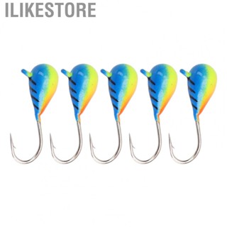 Ilikestore Ice Fishing Jigs  5 Pcs Ice Fishing Lures High Carbon Steel  for Crappies