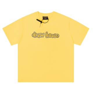 ✨✨ พร้อมส่ง ✨✨ เสื้อยืดแขนสั้น พิมพ์ลายตัวอักษร Drew House หน้ายิ้ม สําหรับทุกเพศ