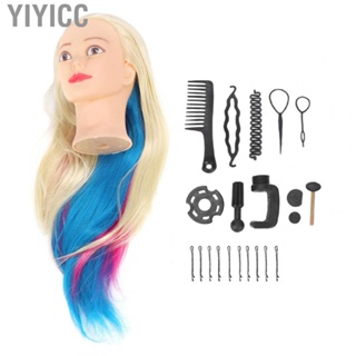 Yiyicc Training Mannequin  Delicate Gloss Training Hair Styling Comfortable Touch  for Braiding for Hairdresser