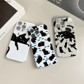 Samsung Galaxy A11 A12 A13 A23 A51 A71 A52 A52S A53 A73 4G 5G เคสซัมซุง สำหรับ Case Cartoon Cats Design เคส เคสโทรศัพท์ เคสมือถือ Hard Phone Cases