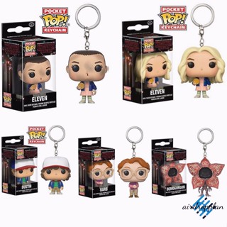 Aird Funko Pop พวงกุญแจ ตุ๊กตาฟิกเกอร์ Stranger Things Dustin Eleven with Eggo Barb