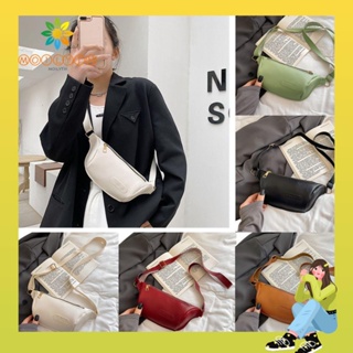 Moilyth Women Waist Bag PU Leather Crossbody Ins Fashion Korean Version Shoulder Purse