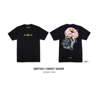 พร้อมส่ง ผ้าฝ้ายบริสุทธิ์ QWT152-1 SWEET VADER BLACK T-shirt