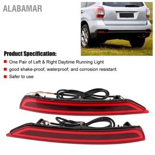 ALABAMAR 1 คู่รถด้านหลังกันชนไฟท้าย DRL LED ไฟสะท้อนแสงสำหรับ Subaru Forester 2008-2016