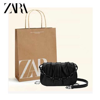 Zara กระเป๋าสะพายไหล่ สะพายข้าง แต่งจับจีบ ขนาดเล็ก เกรดสูง พร้อมสายสะพาย อเนกประสงค์ แฟชั่นยอดนิยม สําหรับสตรี