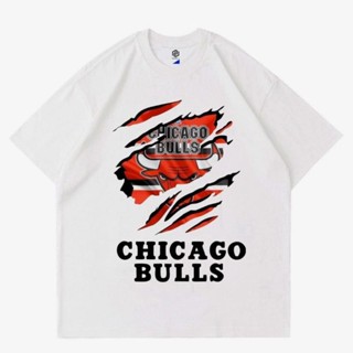 📦พร้อมส่ง Kaos CHICAGO BULLS  t-shirt  rap tee  baju vintage Tees  bootleg