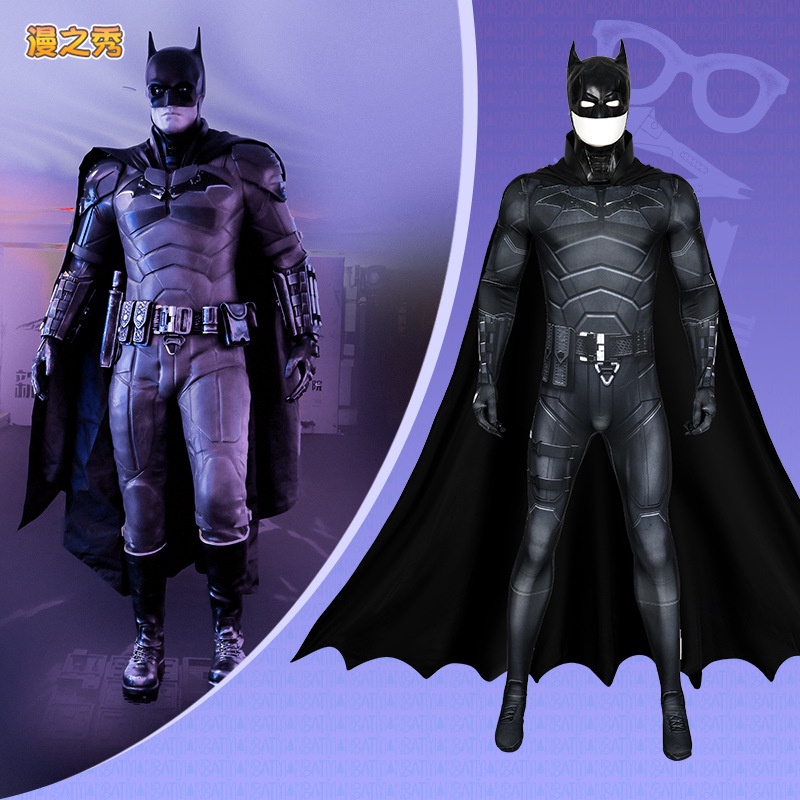 [Spot quick delivery] Batman cos suit DC New Batman 2022 version same cosplay jumpsuit suit Cape SYD