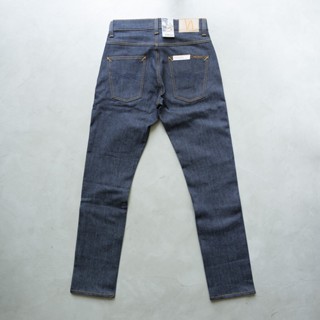 *[NEW] Grim Tim Dry True Navy ยีนส์ผ้าดิบ ทรงกระบอกเล็ก Nudie ของแท้ 100%