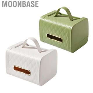 Moonbase Napkin Storage Box  Compact Multifunctional Tissue Box Elegant Easy To  Rounded Space Saving with Handle for Living Room