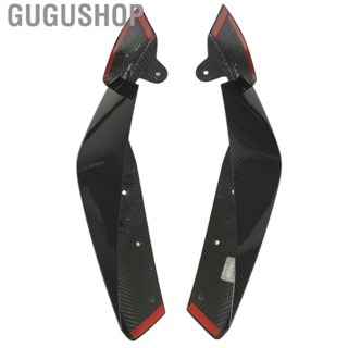 Gugushop Front Bumper Side Lip Splitter  Glossy Front Lip Spoiler Clear Texture Carbon Fiber  for Car