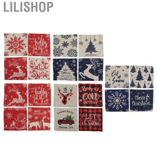 Lilishop Christmas Pillow Covers  Deer Snowflake Snowman 45x45cm Digital Printing Christmas Pillowcase  for Home Couch