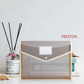 Preston แฟ้มใส่เอกสาร ขนาด A4 ความจุขนาดใหญ่ แบบพกพา พร้อมฉลาก