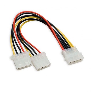 Xiwai IDE 4 Pin to Dual IDE Y Splitter 10 ซม. ฮาร์ดดิสก์พาวเวอร์ซัพพลาย สายเคเบิลต่อขยาย