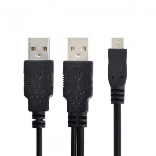 Xiwai สายเคเบิล USB 2.0 ตัวผู้ เป็น Micro USB 5Pin ตัวผู้ Y 80 ซม. สําหรับฮาร์ดดิสก์ไดรฟ์ภายนอก