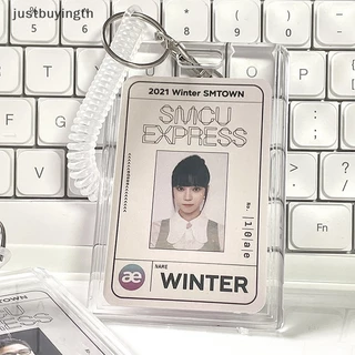 [JBTH] พวงกุญแจอะคริลิคใส จี้รูป Kpop Idol ID การ์ดรถบัส แบบพกพา [JB]