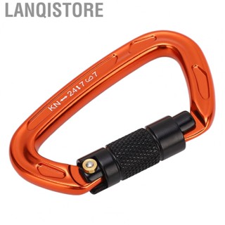 Lanqistore D Shaped Climbing Buckle  Easy Connection Auto Locking Rock Climbing   for Mountaineering