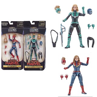 โมเดลฟิกเกอร์ Avengers Captain Marvel Legends ขยับได้ เปลี่ยนหัวได้ ขนาด 6 นิ้ว สําหรับตกแต่ง