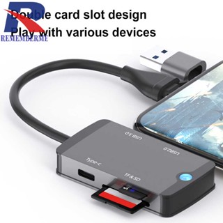 เครื่องอ่านการ์ดฮับ USB C แบบพกพา พร้อมพอร์ต USB 3.0 สําหรับโทรศัพท์มือถือ แท็บเล็ต แล็ปท็อป