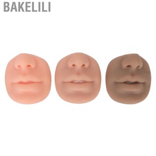 Bakelili Face  3 Colors Fake Nose Model Silicone Flexible Human Nose Mouth Model for Temporary Tattoo