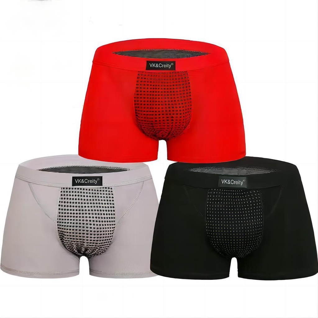 VK-กางเกงผู้ชาย กางเกงในขาสั้นผู้ชาย ไซส์ใหญ่ กางเกง Boxer Men's health care magnetic therapy