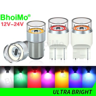 Bhoimo หลอดไฟเลี้ยว ไฟเบรก ไฟเดย์ไลท์ LED DRL DC24V 1156 P21W T20 7440 7443 BA15S BAY15D 1157 P21/5W DC12v สําหรับรถจักรยานยนต์