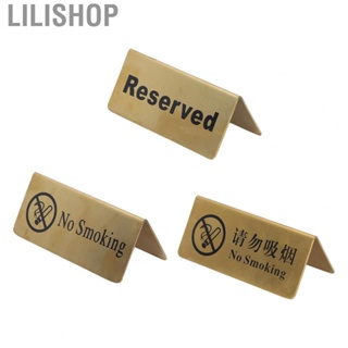 Lilishop Gold Tabletop Sign Metal Table Top Sign Space Saving for Hotel