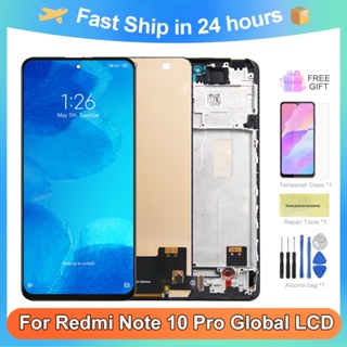 อะไหล่หน้าจอสัมผัสดิจิทัล LCD 100% 6.67 นิ้ว แบบเปลี่ยน สําหรับ Xiaomi Redmi Note 10 Pro ( Global ) M2101K6G