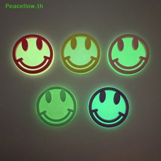 Peacellow แผ่นแดชบอร์ด PVC เรืองแสง ลายหน้ายิ้ม ขนาดเล็ก สําหรับตกแต่งบ้าน สวน 5 ชิ้น