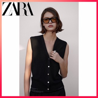 Zara ใหม่ เสื้อกั๊กถัก พื้นฐาน