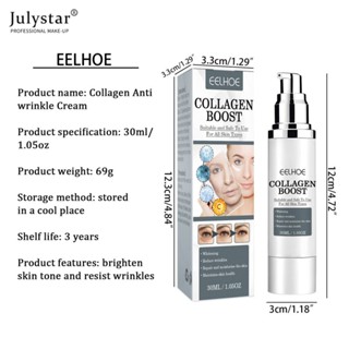 JULYSTAR Collagen Anti-Wrinkle Cream 30ml Filling Anti-Aging Re-Aging ลดริ้วรอยปรับปรุงการคลายความชุ่มชื้นกระชับผิวสร้างใหม่