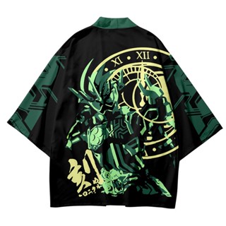 เสื้อคาร์ดิแกนกิโมโน แขนห้าส่วน ทรงหลวม ลาย Kamen Rider DECADE 3D สไตล์ญี่ปุ่น ฮาราจูกุ วินเทจ ไซซ์ S-4XL แฟชั่นสําหรับชาย และหญิง