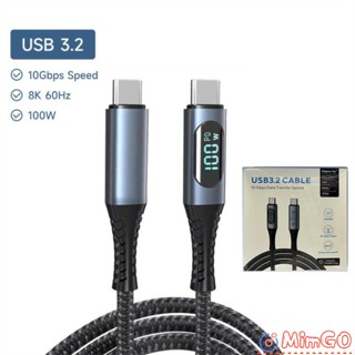 Go สายชาร์จ Usb3.2 10gbps Type C เป็น Type C Pd3.1 100w 8k เป็น 60hz สําหรับ Ps5 Nintendo Switch