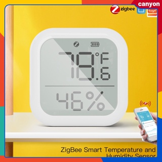 Tuya Smart ZigBee เซนเซอร์วัดอุณหภูมิ และความชื้น หน้าจอ LCD ดิจิทัล ควบคุมผ่านแอปพลิเคชัน อัจฉริยะ พร้อมเกตเวย์ ZigBee