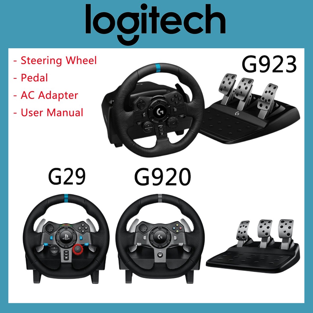 Logitech G29 &amp; G923 พวงมาลัยรถแข่ง พร้อมตัวเปลี่ยนเกียร์ G และพวงมาลัย สําหรับ PS3 PS4 PS5 PC Mac