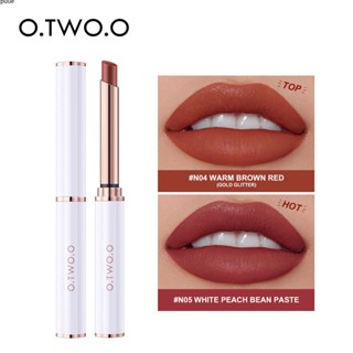 O.two.o White Rose Small Fine Pistil Matte Velvet Lipstick ลิปสติกเนื้อแมทบางเบาและเกลี่ยง่าย Sc016 puueqg