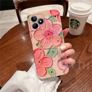 ใหม่ เคสป้องกันโทรศัพท์มือถือซิลิโคน TPU แบบนิ่ม ลายดอกไม้ ป้องกันเลนส์ สําหรับ Realme C53 REALMEC53 2023