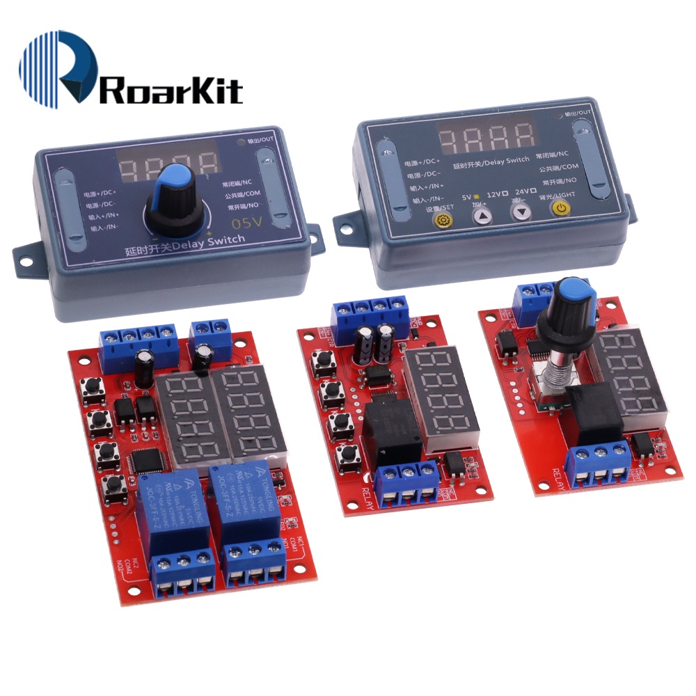 Dc 5V 12V 24V AC 110V 220V Digital Time Delay Relay Cycle Timer สวิตช์ควบคุมปรับเวลารีเลย์เวลา