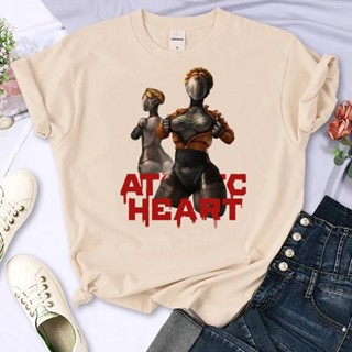 เสื้อยืด พิมพ์ลายกราฟฟิค Atomic Heart สไตล์สตรีท แฟชั่นฮาราจูกุ สําหรับผู้หญิง