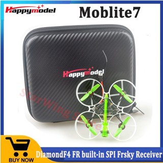 Happymodel Moblite7 โดรนแข่งขัน FPV 1S 75 มม. BNF พร้อมมอเตอร์เพชร F4 5A AIO Runcam Nano3 200mW VTX EX0802 19000KV