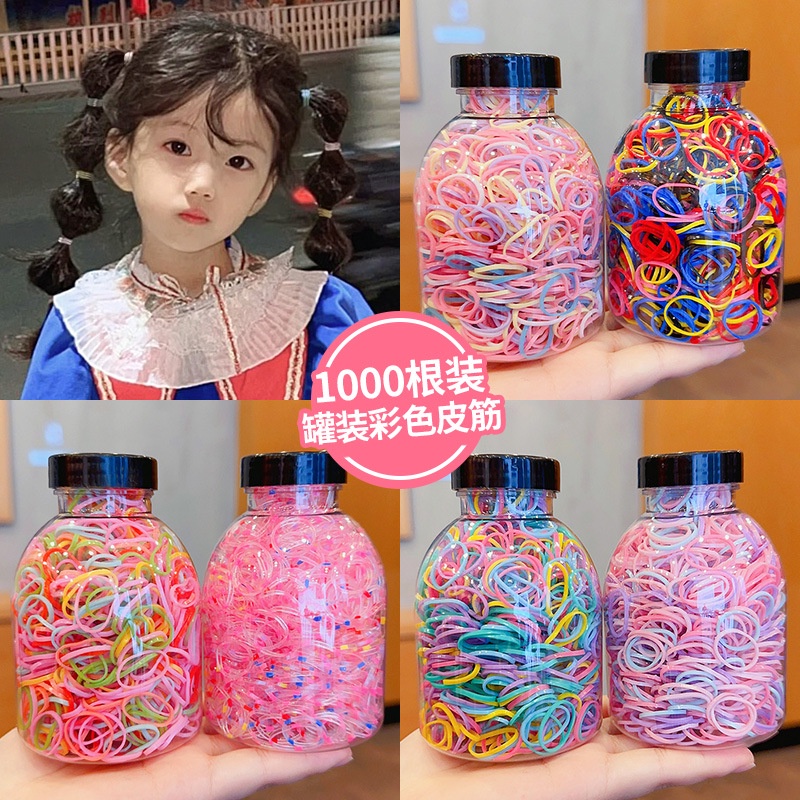 ยางรัดผม แบบใช้แล้วทิ้ง สีสันสดใส สําหรับเด็ก 2023